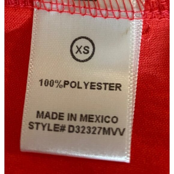 Skylar Rose Rose Strapless High Low Midi Red High-Low Ruffle Midi Skirt XS - Picture 6 of 12